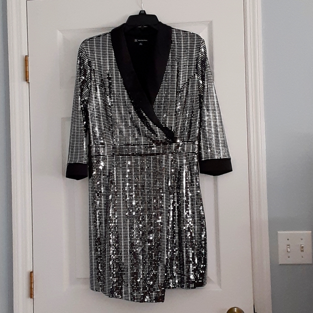 Sequin Tuxedo Cocktail Dress